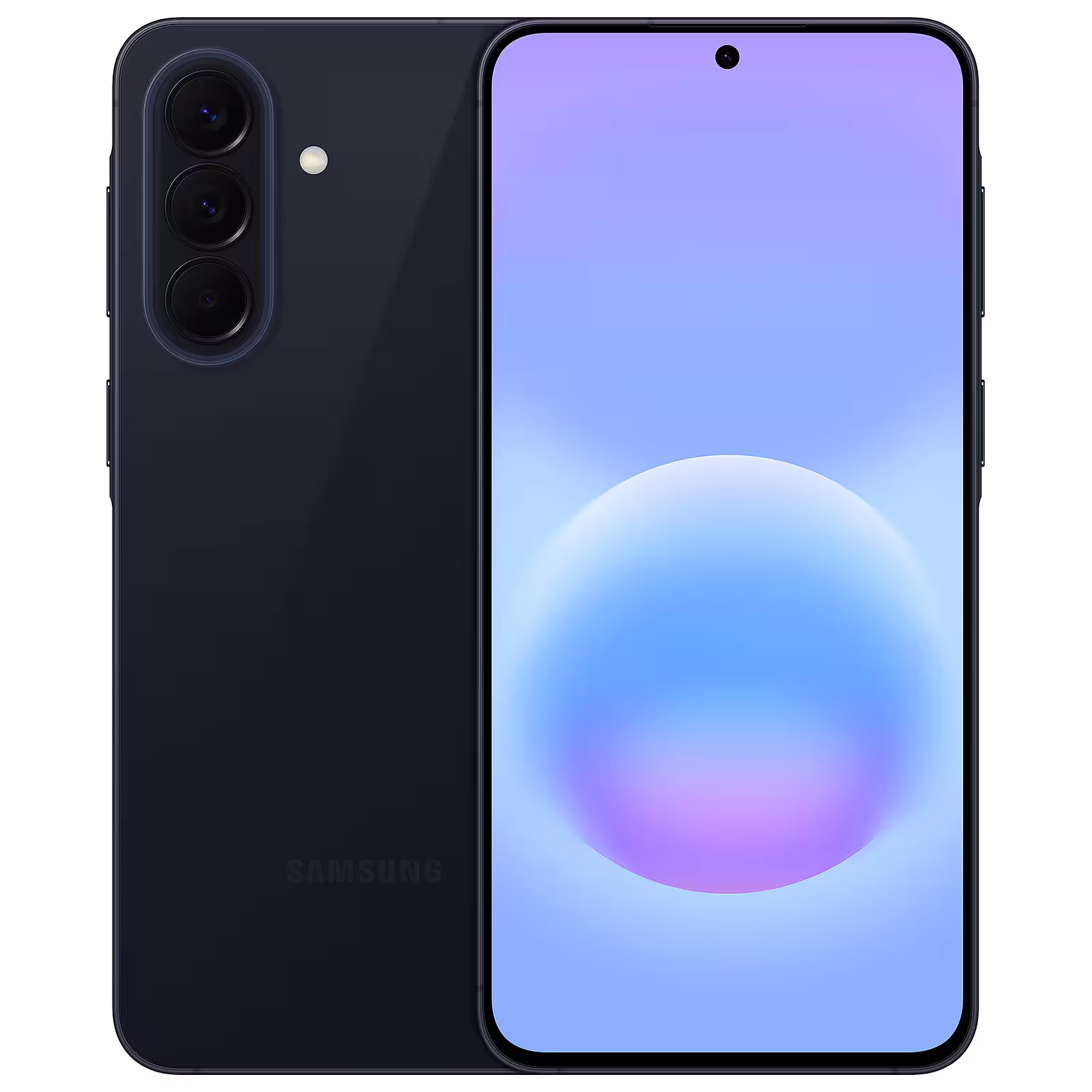 Inicio CeluMovil Store Compra Celulares Originales en Colombia al Mejor Precio 19 Celular Samsung Galaxy A57 5G azul oscuro con vista de pantalla y tapa trasera con módulo de cámaras